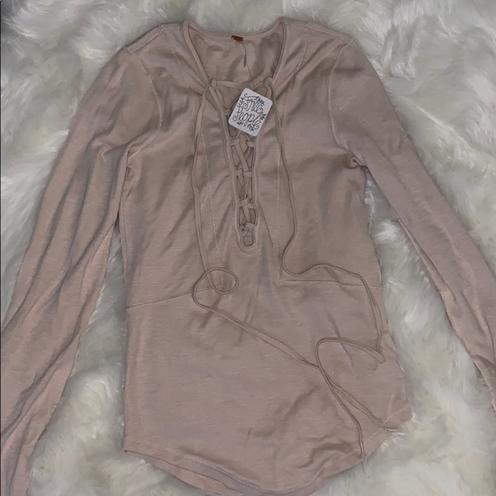 Free people lace up top sz XS